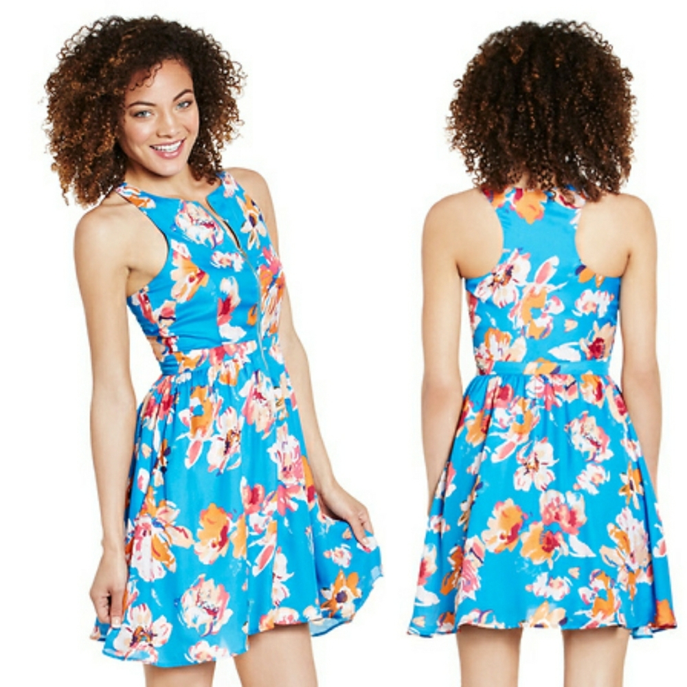 Jack by BB Dakota Caineville Blue Floral Dress Sz4